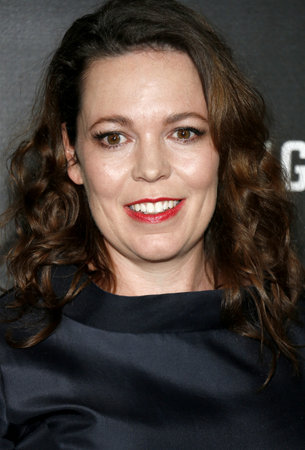 Olivia Coleman at the Los Angeles premiere of AMC's 'The Night Manager' held at the DGA Theater in Hollywood, USA on April 5, 2016.のeditorial素材
