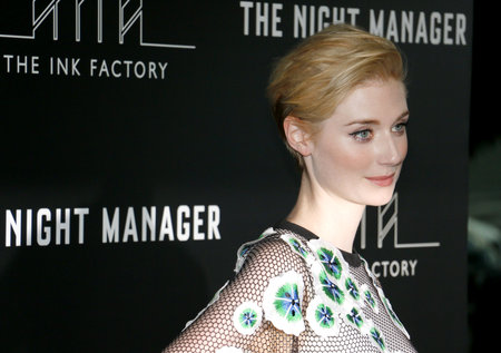 Elizabeth Debicki at the Los Angeles premiere of AMC's 'The Night Manager' held at the DGA Theater in Hollywood, USA on April 5, 2016.のeditorial素材