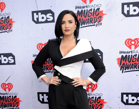 Demi Lovato at the 2016 iHeartRadio Music Awards held at the Forum in Inglewood, USA on April 3, 2016.のeditorial素材