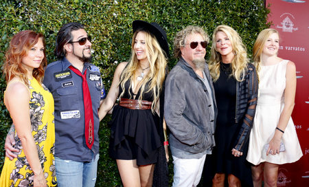 Sammy Hagar and Kari Karte-Hagar at the John Varvatos 13th Annual Stuart House Benefit held at the John Varvatos in West Hollywood, USA on April 17, 2016.のeditorial素材