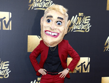 Mike Posner at the 2016 MTV Movie Awards held at the Warner Bros. Studios in Burbank, USA on April 9, 2016.のeditorial素材
