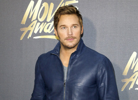 Chris Pratt at the 2016 MTV Movie Awards held at the Warner Bros. Studios in Burbank, USA on April 9, 2016.のeditorial素材