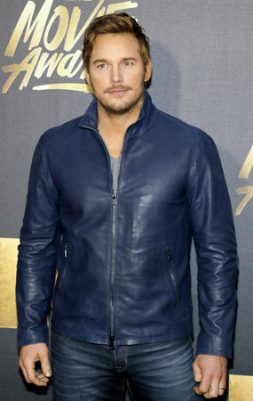 Chris Pratt at the 2016 MTV Movie Awards held at the Warner Bros. Studios in Burbank, USA on April 9, 2016.のeditorial素材