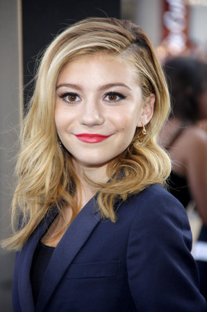 G. Hannelius at the Los Angeles premiere of 'If I Stay" held at the TCL Chinese Theatre in Los Angeles, USA on August 20, 2014.のeditorial素材