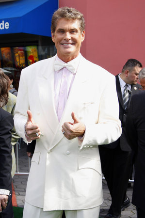 David Hasselhoff at the Los Angeles premiere of 'Hop' held at the Universal Studios Hollywood in Universal City on March 27, 2011.のeditorial素材