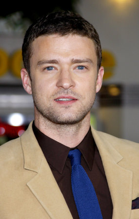 Justin Timberlake at the Los Angeles premiere of 'In Time' held at the Regency Village Theater in Westwood on October 20, 2011.のeditorial素材