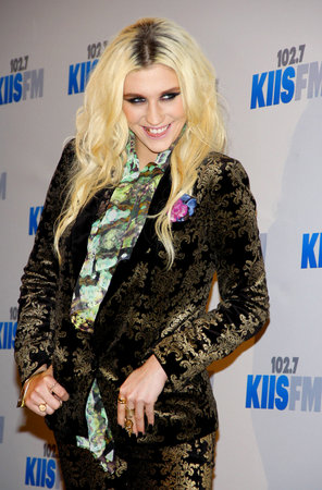 Kesha at the KIIS FM's Jingle Ball 2012 held at the Nokia Theater LA Live in Los Angeles on December 1, 2012.のeditorial素材