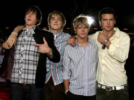 McFly at the Los Angeles Premiere of "Just My Luck" held at the National Theatre in Westwood, USA on May 9, 2006.のeditorial素材
