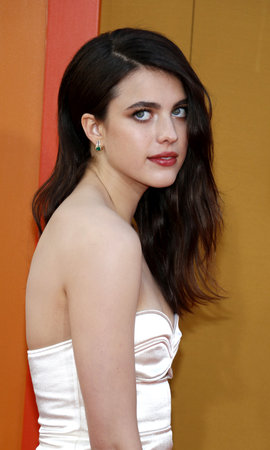 Margaret Qualley at the Los Angeles premiere of 'The Nice Guys' held at the TCL Chinese Theatre in Hollywood, USA on May 10, 2016.のeditorial素材