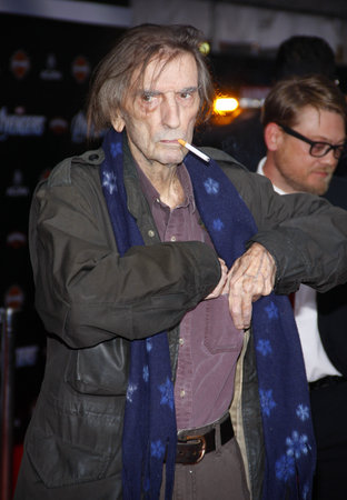 Harry Dean Stanton at the Los Angeles premiere of 'Marvel's The Avengers' held at the El Capitan Theater in Los Angeles on April 11, 2012.のeditorial素材