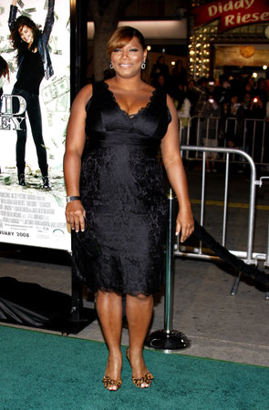 Queen Latifah at the Los Angeles premiere of 'Mad Money' held at the Mann Village Theater in Westwood on January 9, 2008.のeditorial素材