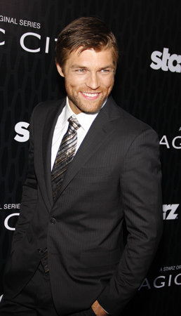 Liam McIntyre at the Los Angeles premiere of Starz Series 'Magic City' held at the DGA Theater in Hollywood, USA on March 20, 2012.のeditorial素材