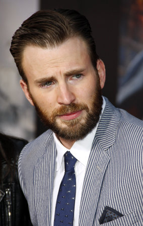 Chris Evans at the World premiere of Marvel's 'Avengers: Age Of Ultron' held at the Dolby Theatre in Hollywood, USA on April 13, 2015.のeditorial素材