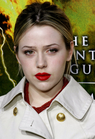 Majandra Delfino at the Los Angeles premiere of 'The Reaping' held at the Mann Village Theater in Westwood, USA on March 29, 2007.のeditorial素材