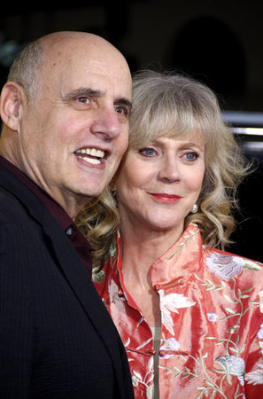 Jeffrey Tambor and Blythe Danner at the Los Angeles Premiere of 'Paul' held at the Grauman's Chinese Theater in Hollywood, USA on March 14, 2011.のeditorial素材