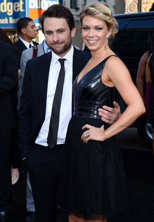 Charlie Day and Mary Elizabeth Ellis at the Los Angeles premiere of 'Pacific Rim' held at the Dolby Theatre in Hollywood on July 9, 2013 in Los Angeles, California.のeditorial素材