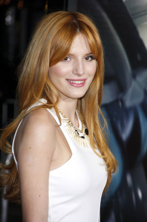 Bella Thorne at the Los Angeles premiere of "Non-Stop" held at the Regency Village Theatre in Los Angeles, USA on February 24, 2014.のeditorial素材
