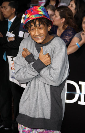 Jaden Smith at the Los Angeles premiere of "Divergent" held at the Regency Bruin Theatre in Westwood, USA on March 18, 2014.のeditorial素材