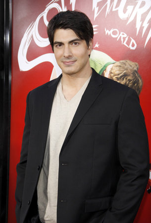 Brandon Routh at the Los Angeles premiere of 'Scott Pilgrim vs. The World' held at the Grauman's Chinese Theater in Hollywood, USA on July 27, 2010.のeditorial素材