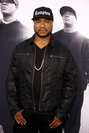 Xzibit at the Los Angeles premiere of 'Straight Outta Compton' held at the Microsoft Theater in Los Angeles, USA on August 10, 2015.のeditorial素材