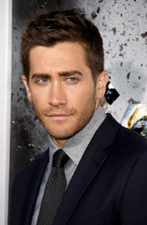 Jake Gyllenhaal at the Los Angeles premiere of 'Source Code' held at the ArcLight Cinemas in Hollywood on March 28, 2011.のeditorial素材