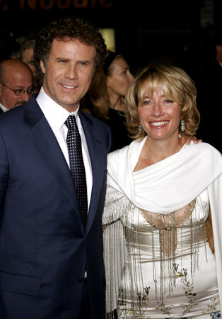 Will Ferrell and Emma Thompson at the Los Angeles premiere of 'Stranger Than Fiction' held at the Mann Village Theatre in Westwood, USA on October 30, 2006.のeditorial素材