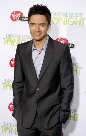 Topher Grace at the Los Angeles premiere of 'Take Me Home Tonight' held at the Regal LA Live Stadium 14 in Los Angeles on March 2, 2011.のeditorial素材