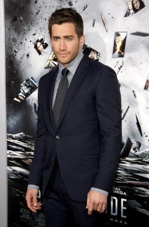 Jake Gyllenhaal at the Los Angeles premiere of 'Source Code' held at the ArcLight Cinemas in Hollywood on March 28, 2011.のeditorial素材