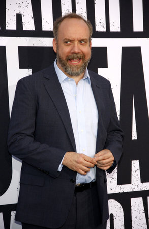 Paul Giamatti at the Los Angeles premiere of 'Straight Outta Compton' held at the Microsoft Theater in Los Angeles, USA on August 10, 2015.のeditorial素材