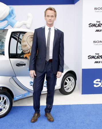 Neil Patrick Harris at the Los Angeles premiere of "Smurfs" held at the Regency Village Theater in Westwood on July 28, 2013 in Los Angeles, California.のeditorial素材