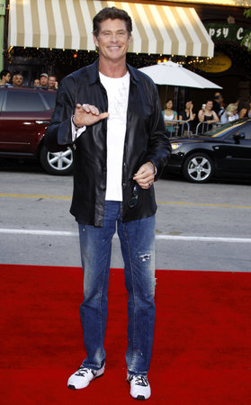 David Hasselhoff at the Los Angeles premiere of 'Step Brothers' held at the Mann Village Theater in Westwood on July 15, 2008.のeditorial素材