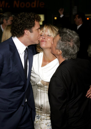 Will Ferrell, Emma Thompson and Dustin Hoffman at the Los Angeles premiere of 'Stranger Than Fiction' held at the Mann Village Theatre in Westwood, USA on October 30, 2006.のeditorial素材