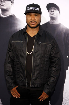 Xzibit at the Los Angeles premiere of 'Straight Outta Compton' held at the Microsoft Theater in Los Angeles, USA on August 10, 2015.のeditorial素材