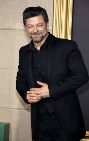 Andy Serkis at the Los Angeles premiere of 'The Hobbit: The Battle Of The Five Armies' held at the Dolby Theatre in Hollywood on December 9, 2014.のeditorial素材