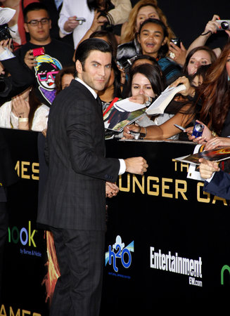 Wes Bentley at the Los Angeles premiere of 'The Hunger Games' held at the Nokia Theatre L.A. Live in Los Angeles on March 12, 2012.のeditorial素材