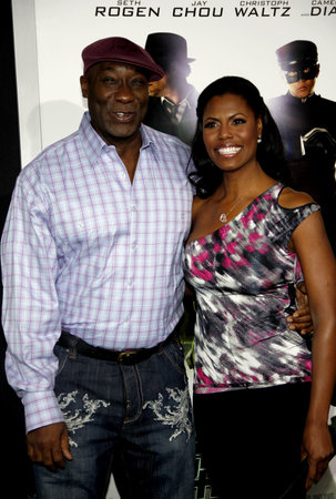 Omarosa Manigault and Michael Clarke Duncan at the Los Angeles premiere of 'The Green Hornet' held at the Grauman's Chinese Theatre in Hollywood on January 10, 2010.のeditorial素材