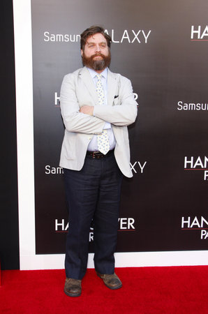 Zach Galifianakis at the Los Angeles premiere of "The Hangover Part III" held at the Mann Village Theater in Los Angeles, United States, 200513.のeditorial素材