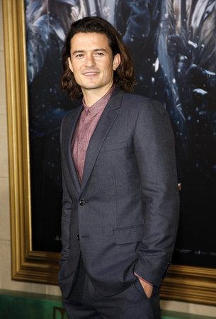 Orlando Bloom at the Los Angeles premiere of 'The Hobbit: The Battle Of The Five Armies' held at the Dolby Theatre in Hollywood on December 9, 2014.のeditorial素材