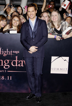 Peter Facinelli at the Los Angeles premiere of 'The Twilight Saga: Breaking Dawn Part 1' held at the Nokia Theatre L.A. Live in Los Angeles on November 14, 2011.のeditorial素材