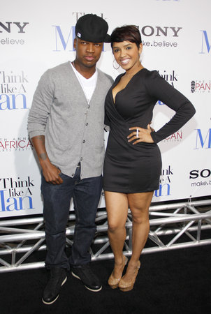 Ne-Yo at the Los Angles premiere of 'Think Like a Man' held at the ArcLight Cinemas in Hollywood, USA on February 9, 2012.のeditorial素材