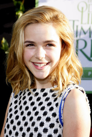 Kiernan Shipka at the Los Angeles premiere of 'The Odd Life Of Timothy Green' held at the El Capitan Theatre in Hollywood, USA on August 6, 2012.のeditorial素材