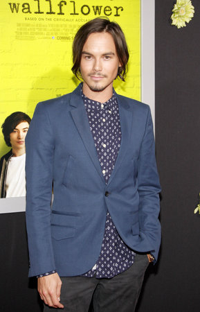 Tyler Blackburn at the Los Angeles premiere of 'The Perks Of Being A Wallflower' held at the ArcLight Cinemas in Hollywood, USA on September 10, 2012.のeditorial素材