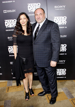 Deborah Lin and James Gandolfini at the Los Angeles premiere of 'Zero Dark Thirty' held at the Dolby Theatre in Hollywood on December 10, 2012.のeditorial素材