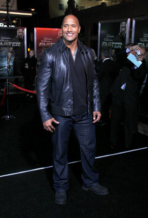 Dwayne Johnson at the Los Angeles premiere of 'Faster" held at the Grauman's Chinese Theater in Hollywood, USA on November 22, 2010.のeditorial素材