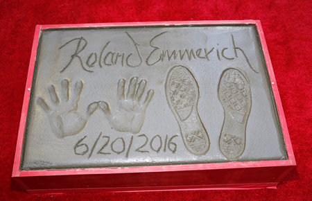 Roland Emmerich Hand And Footprint Ceremony held at the TCL Chinese Theatre in Hollywood, USA on June 20, 2016.のeditorial素材