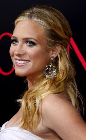 Brittany Snow at the World premiere of "Prom Night" held at the Arclight Theater in Hollywood, California, United States on April 9, 2008.のeditorial素材