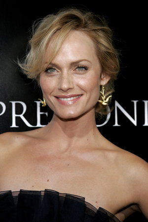 Amber Valletta at the Los Angeles Premiere of "Premonition" held at the Cinerama Dome in Hollywood, USA on March 12, 2007.のeditorial素材