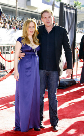 Gillian Anderson at the World premiere of 'The X-Files: I Want To Believe' held at the Grauman's Chinese Theater in Hollywood, USA on July 23, 2008.のeditorial素材