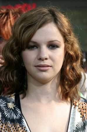Amber Tamblyn at the Los Angeles premiere of "Sisterhood of the Traveling Pants" held at the Grauman's Chinese Theatre in Hollywood, USA on May 31, 2005.のeditorial素材