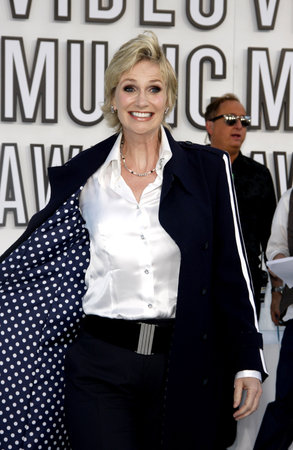 Jane Lynch at the 2010 MTV Video Music Awards held at the Nokia Theatre L.A. Live in Los Angeles, USA on September 12, 2010.のeditorial素材